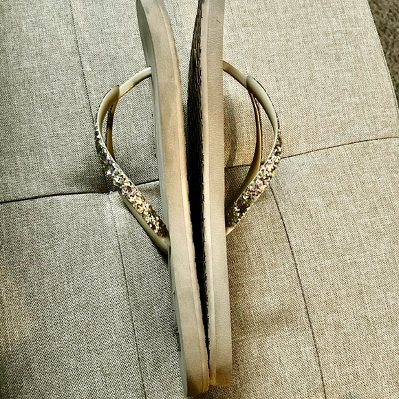 Reef Gold Glitter/Sparkle Womens Stargazer Size 8 Flip Flops - Picture 6 of 6